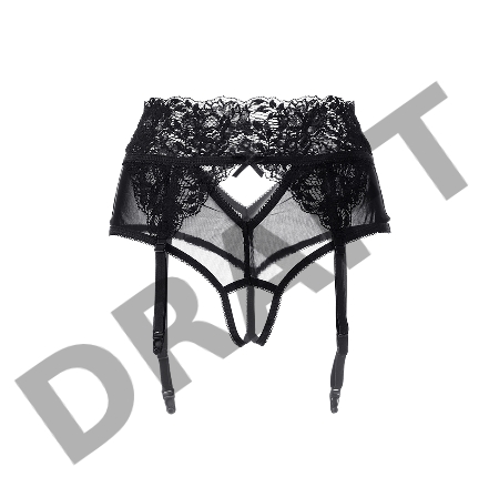 Эротические трусики-пояс Erolanta Iveta, черный (46-48)
