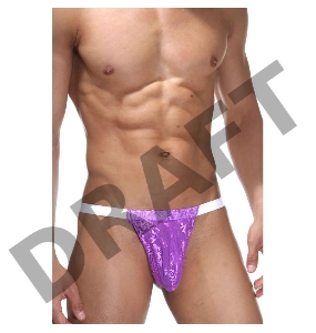 Трусы мужские кружевные фиолетовые L/XL