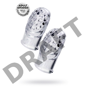 Комплект насадок на палец A-toys Favi, TPE, прозрачный, 3,5 см