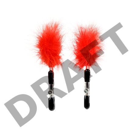 Зажимы для сосков TOYFA Theatre, металл, красный