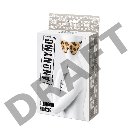 Маска Anonymo #0202, PU кожа, принт, 26 см