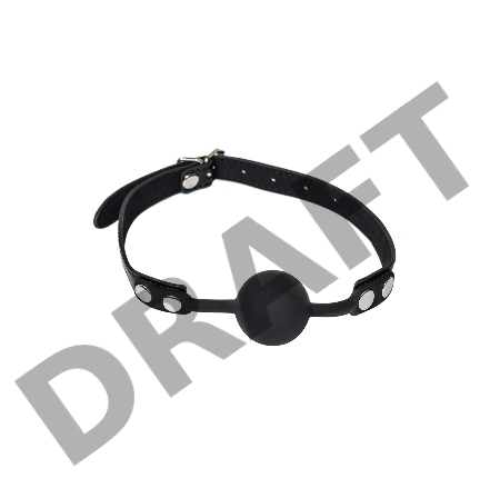 Черный силиконовый кляп-шар Dolce Vita