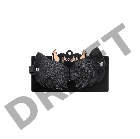 Маска Pecado BDSM, с ушками кошки закрытая, натуральная кожа, чёрная