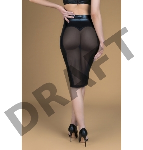 Юбка-карандаш с полупрозрачной попой из материала wet look (My Shadow) (S/M)