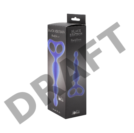 Синяя анальная цепочка Ultimate Beads - 17 см.