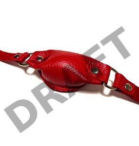 Кляп кожаный красный 60015ars