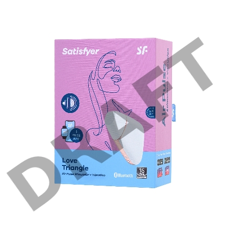 Вакуум-волновой бесконтактный стимулятор клитора Satisfyer Love Triangle, силикон, белый, 8,8 см.