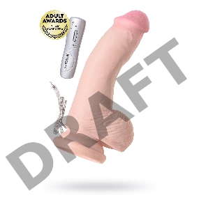 Реалистичный вибратор на присоске TOYFA RealStick Elite, TPR, телесный, 7 режимов вибрации, 19 см