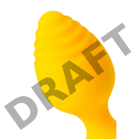 Анальная втулка ToDo by Toyfa Riffle, силикон, желтый, 6 см