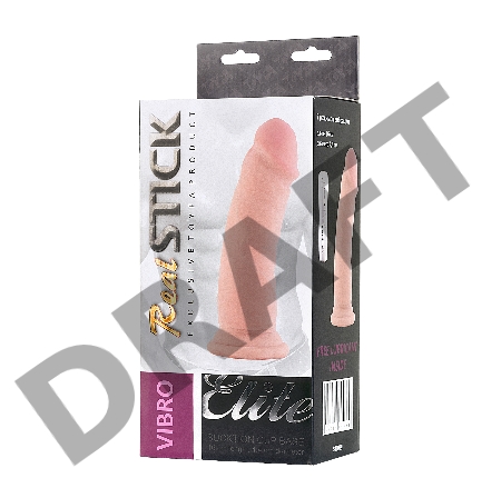 Реалистичный вибратор TOYFA RealStick Elite Vibro, TPR, телесный, 7 режимов вибрации, 18 см