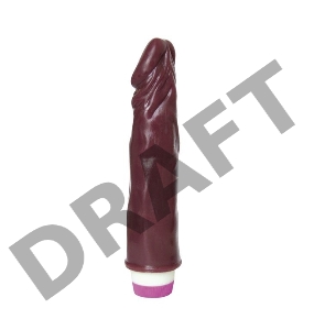 Вибратор Realistic Cock Vibe коричневого цвета - 21 см.