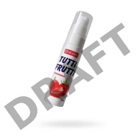 Съедобная гель-смазка TUTTI-FRUTTI для орального секса со вкусом земляники 30г