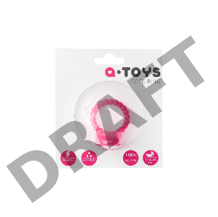 Эрекционное кольцо на пенис TOYFA A-Toys, силикон, розовый, Ø 3,5 см