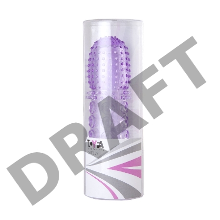 Насадка рельефная TOYFA, TPE, фиолетовый, 13,5 см