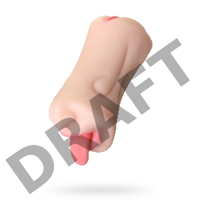 Мастурбатор реалистичный TOYFA Juicy Pussy Fruity Tongue, рот и вагина, TPE, телесный,19 см