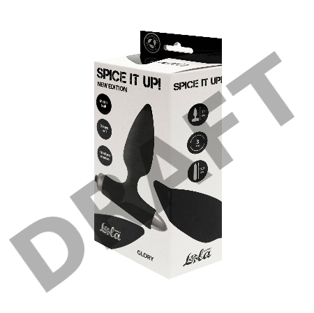 Черная анальная вибропробка New Edition Glory - 11 см.