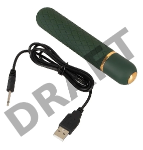 Зеленый мини-вибратор Luxurious Bullet Vibrator - 12,6 см.