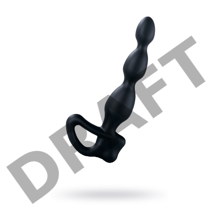 Электростимулятор Mystim Big Bend-itt, силикон, черный, 18 см