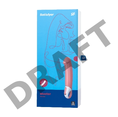 Нереалистичный вибратор Satisfyer Vibes Master, силикон, бежевый, 23,5 см.