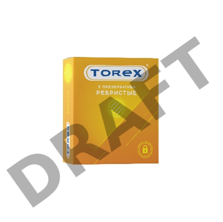 Презервативы ребристые TOREX  латекс, №3, 18,5 см