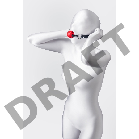 Кляп Anonymo #0303, ABS пластик, красный, 64 см