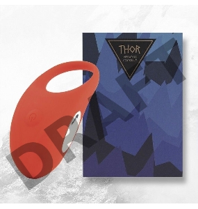 Красное кольцо с вибрацией Thor Cockring
