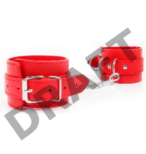 Красные оковы на регулируемых пряжках с карабином