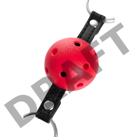 Кляп Anonymo #0303, ABS пластик, красный, 64 см