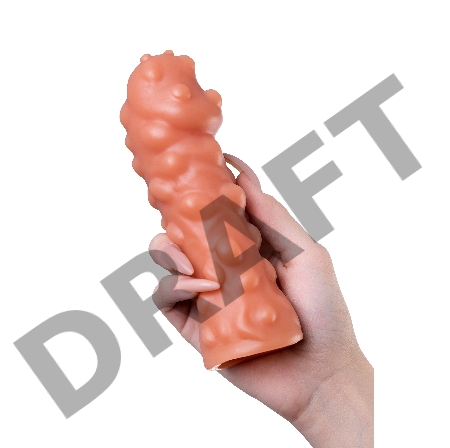 Насадка KOKOS с дополнительной стимуляцией, реалистичная, TPE, телесная, 16.5 см 003