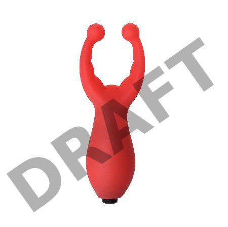 Мини-вибратор Штучки-дрючки Штучка, силикон, красный, 7,5 см