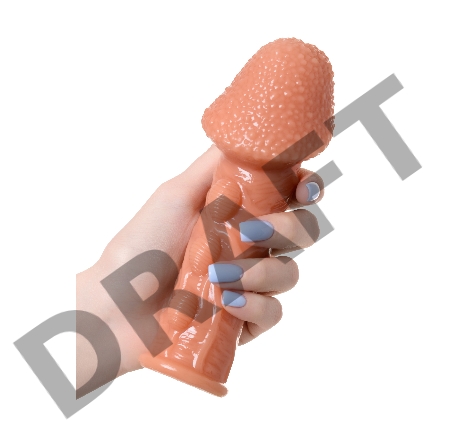 Насадка KOKOS с дополнительной стимуляцией , реалистичная, TPE, бежевый, 14.7 см