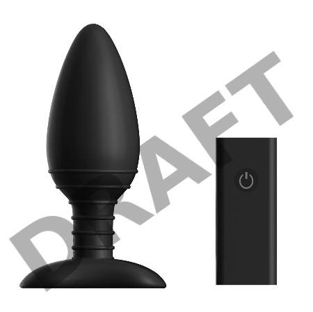 Чёрная вибровтулка NEXUS ACE LARGE с дистанционным управлением - 14 см.