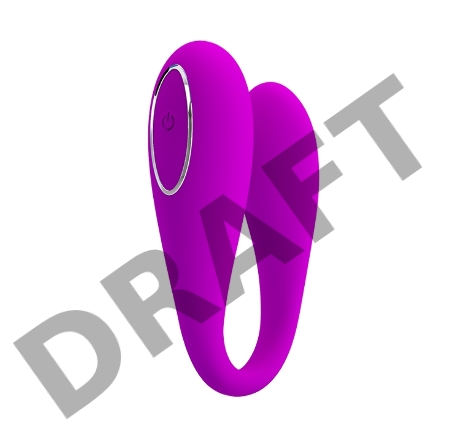 Вибромассажер-скобка для пар PrettyLove August c управлением через смартфон