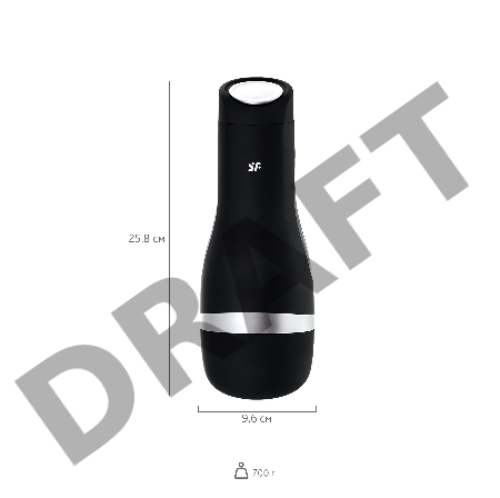 Мастурбатор нереалистичный Satisfyer  Men Classic, TPE, чёрный, 25,4 см.