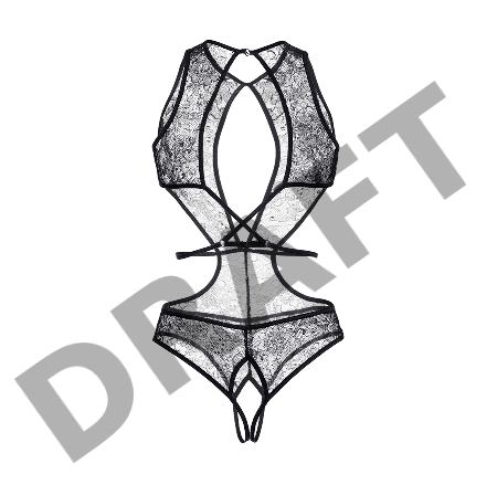 Эротическое боди Erolanta Lydia, черный (42-44)