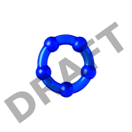 Набор колец TOYFA A-toys, TPE, синий, Ø 3,5/3/2 см