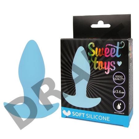 Голубая анальная втулка Sweet Toys - 8,5 см.