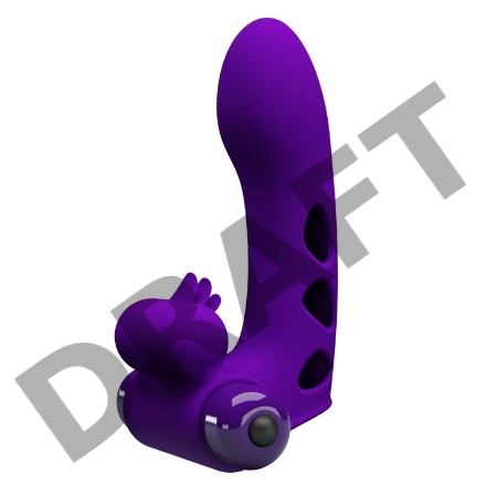 Вибронасадка на палец Orlando, фиолетовая