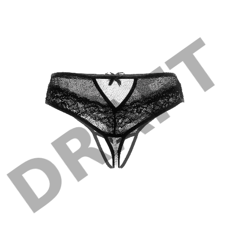 Эротические трусики с жемчужной нитью Erolanta Joan, черный (50-52)