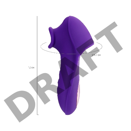 Клиторальный стимулятор - насадка JOS Swizzy, силикон, фиолетовый, 12 см