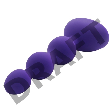 Фиолетовый анальный вибростимулятор Anal Beads S - 14,5 см. 