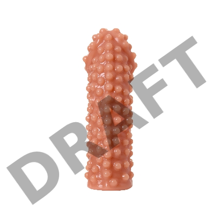 Насадка KOKOS с дополнительной стимуляцией, реалистичная, TPE, бежевый, 15.8 см