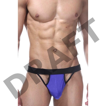 Трусы мужские стринги фиолетовые с боковыми вырезами