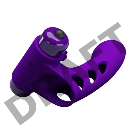 Вибронасадка на палец Orlando, фиолетовая