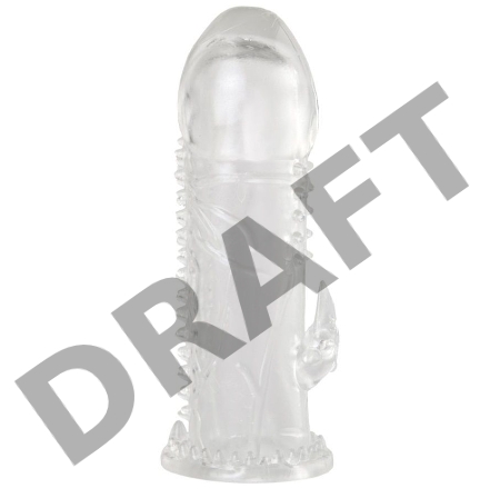 Насадка на пенис TOYFA, TPE, прозрачная, 13,5 см