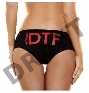 Женские трусики HUSTLER с аббревиатурой Down To Fuck