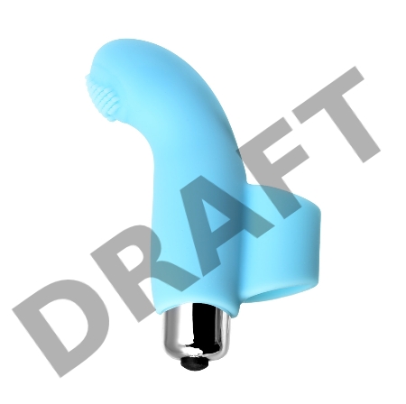 Вибронасадка на палец JOS DANKO для точки G, силикон, голубая, 9,5 см