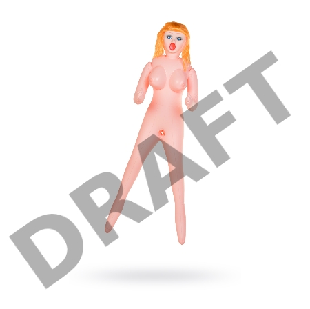 Кукла надувная Dolls-X by TOYFA Olivia, блондинка, с тремя отверстиями, кибер вставка: вагина-анус