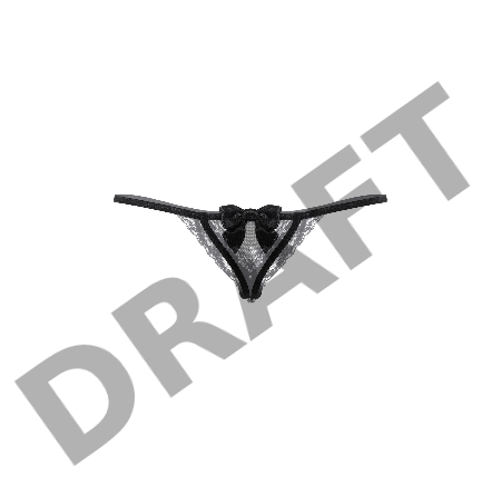 Стринги с двойным доступом SoftLine Collection, черный, XL