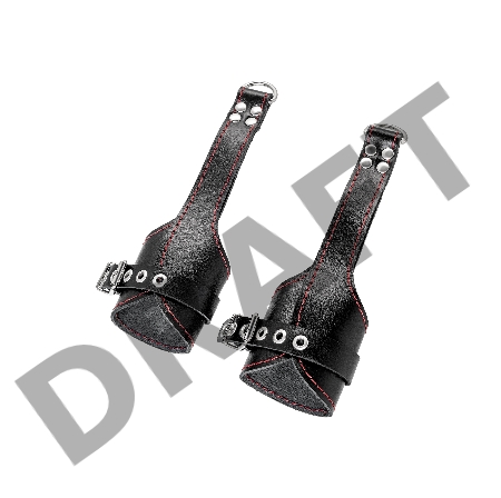 Подвес Pecado BDSM, мягкий с красной строчкой, натуральная кожа, чёрный